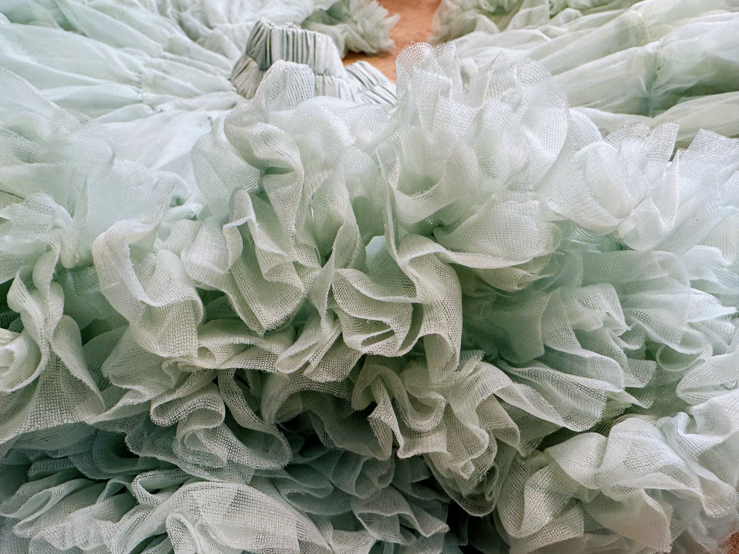 Girls Tutu Skirt Two Sides Double Fluffy Green Bean