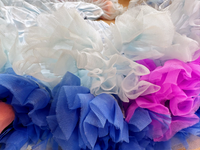 Girls Tutu Skirt Two Sides Double Fluffy Rainbow Blue