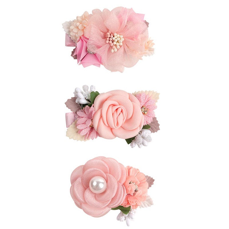 Children's Flower Barrettes