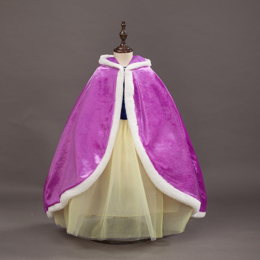 Princess Winter Cloak Cape Purple