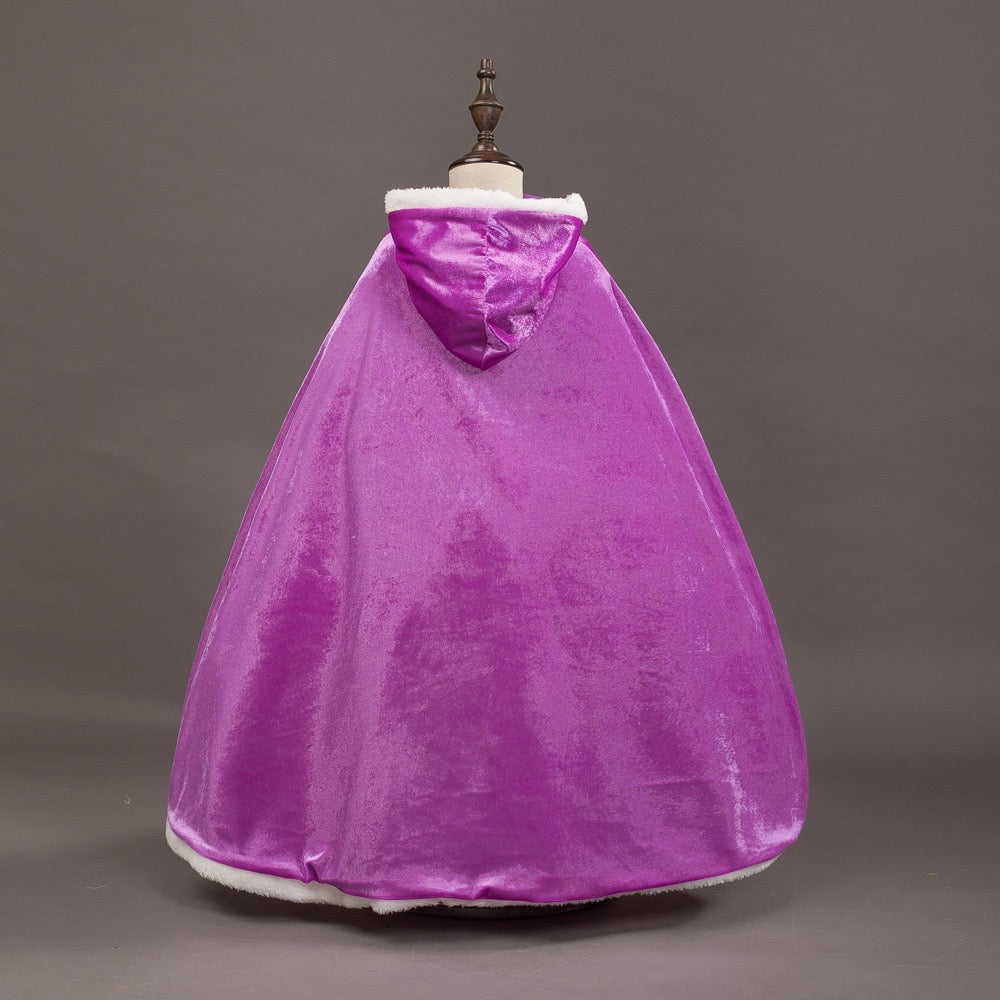 Princess Winter Cloak Cape Purple