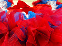 Girls Tutu Skirt Red With White With Royal Blue