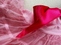 Girls Tutu Skirt Pink With Rose Red Edge