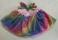 Girls Tutu Skirt Shining Rainbow