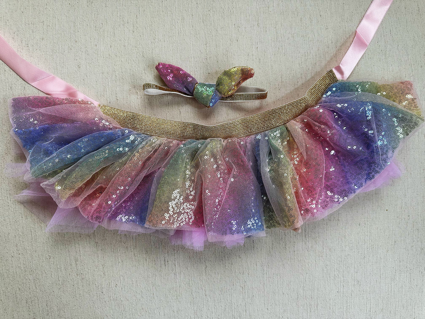 Girls Tutu Skirt Shining Rainbow