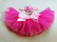 Tutu Skirt For Baby Rose Red With Pink