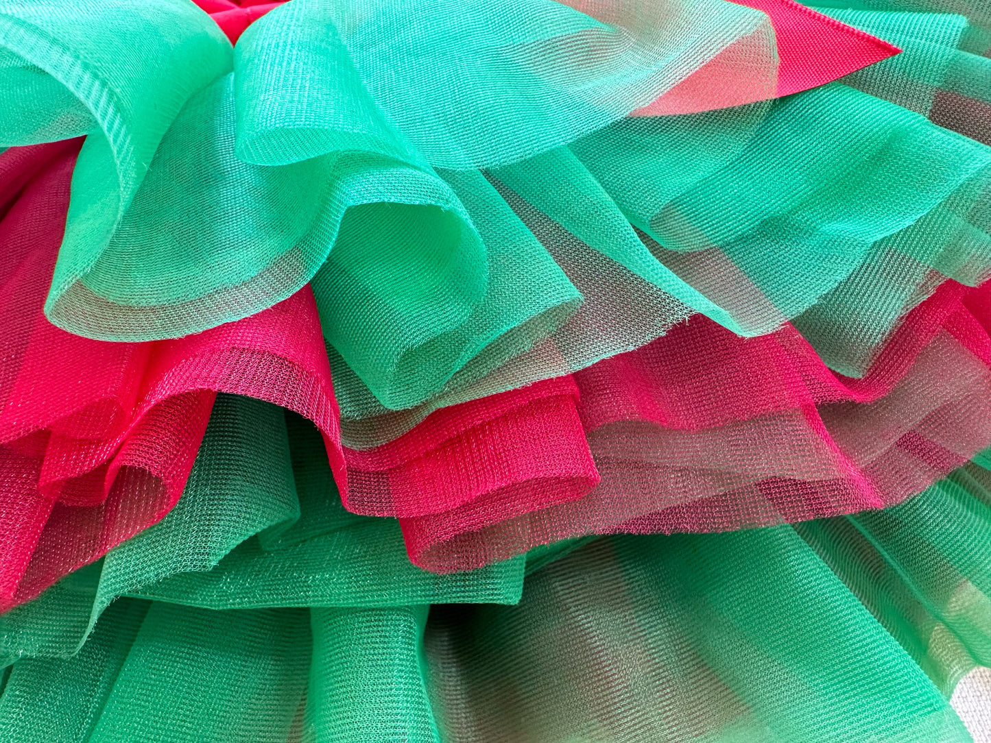 Tutu Skirt For Baby Red With Green