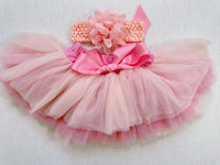 Tutu Skirt For Baby Pink With Peach