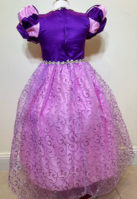 Girls Purple Pink Sofia Rapunzel Princess Dresses Style3