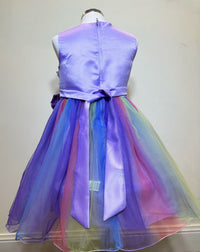 Rainbow Purple Flower Princess Dresses