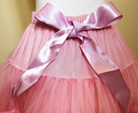 Girls Tutu Skirt Pink With Leather Pink Edge