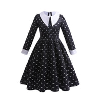 Costume Cosplay Wednesday Addams Halloween Black Dresses