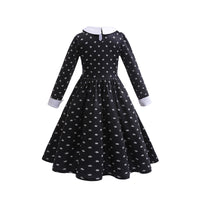 Costume Cosplay Wednesday Addams Halloween Black Dresses