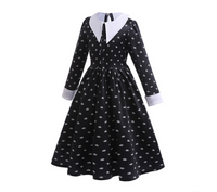 Costume Cosplay Wednesday Addams Halloween Black Dresses