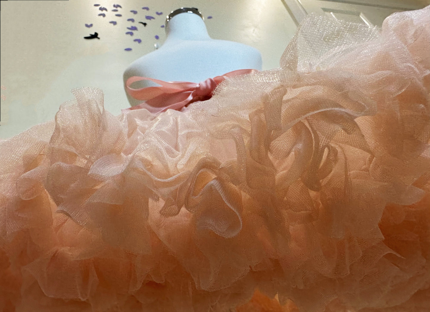 Girls Tutu Skirt Peach