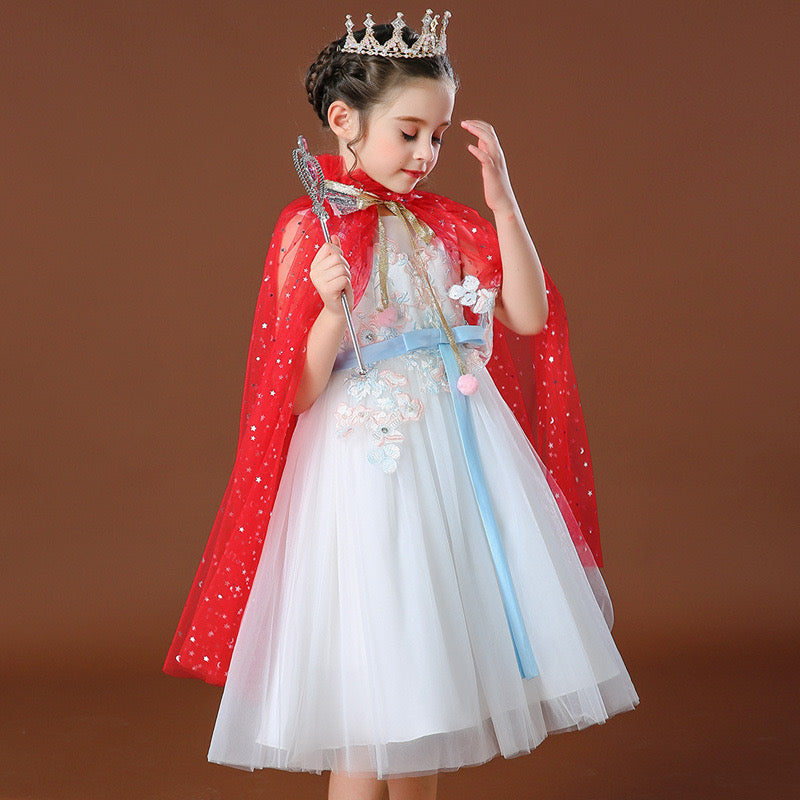 Princess Cloak Cape Star Red