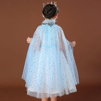 Princess Cloak Cape Star Light Blue