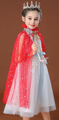 Princess Cloak Cape Star Red