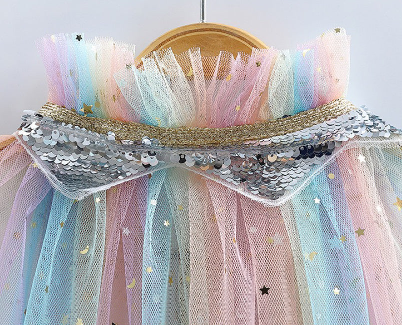 Princess Cloak Cape Light Rainbow