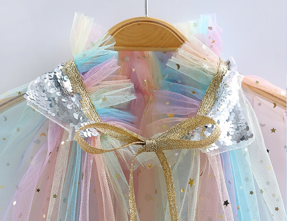 Princess Cloak Cape Light Rainbow