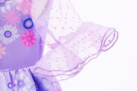 Embroidered Transparent Lace Purple Flower Costume Party Encanto Isabela Princess Dresses