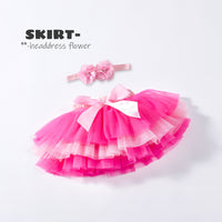 Tutu Skirt For Baby Rose Red With Pink