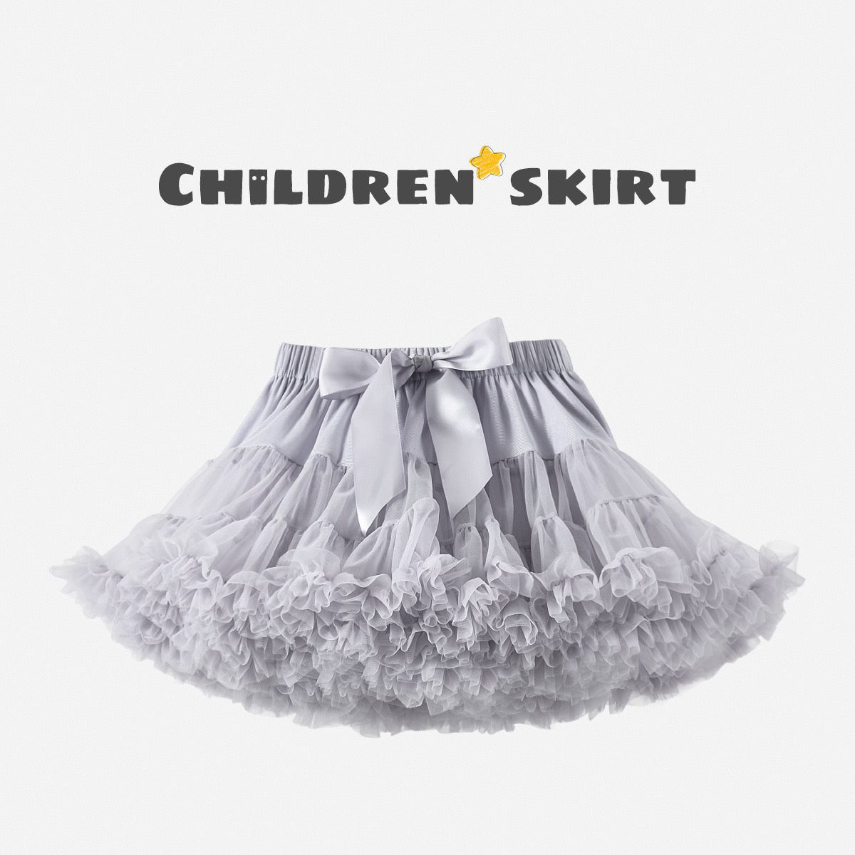 Girls Tutu Skirt Grey