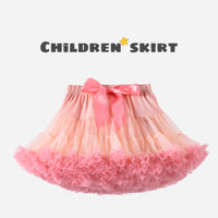 Girls Tutu Skirt Peach With Watermelon Red Edge