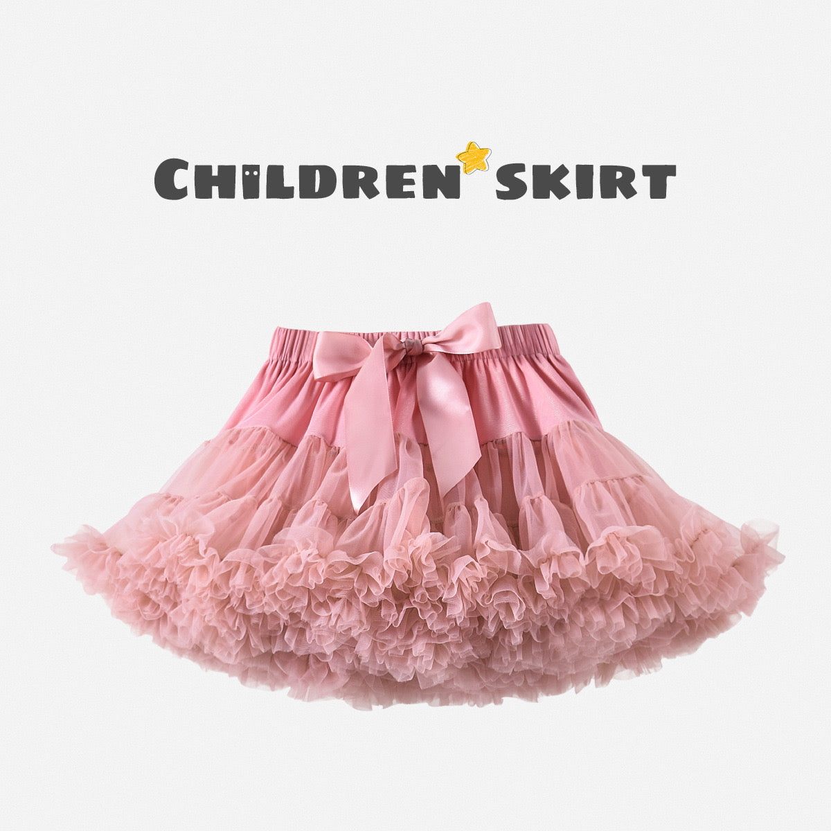 Girls Tutu Skirt Red Bean Paste