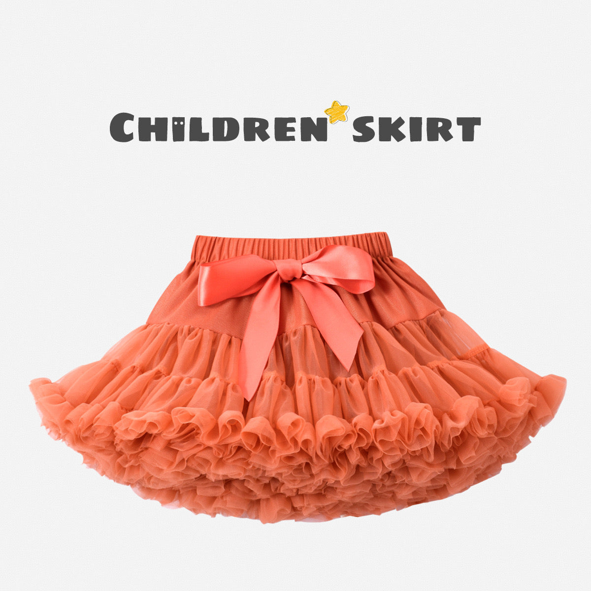 Girls Tutu Skirt Brick Red