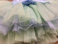 Tutu Skirt For Baby Fruit Green With Sky Blue