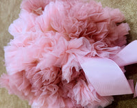 Girls Tutu Skirt Rice White With Pink And Leather Pink Edge