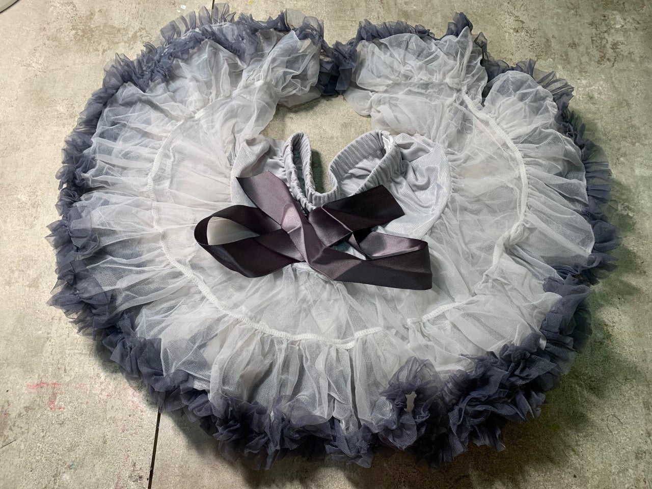 Girls Tutu Skirt Fading Grey