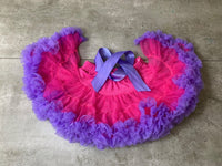 Girls Tutu Skirt Rose Red With Purple Edge